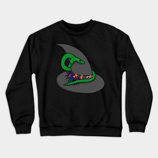 The Witch's Hat Crewneck Sweatshirt by Pink_lil_Ghost